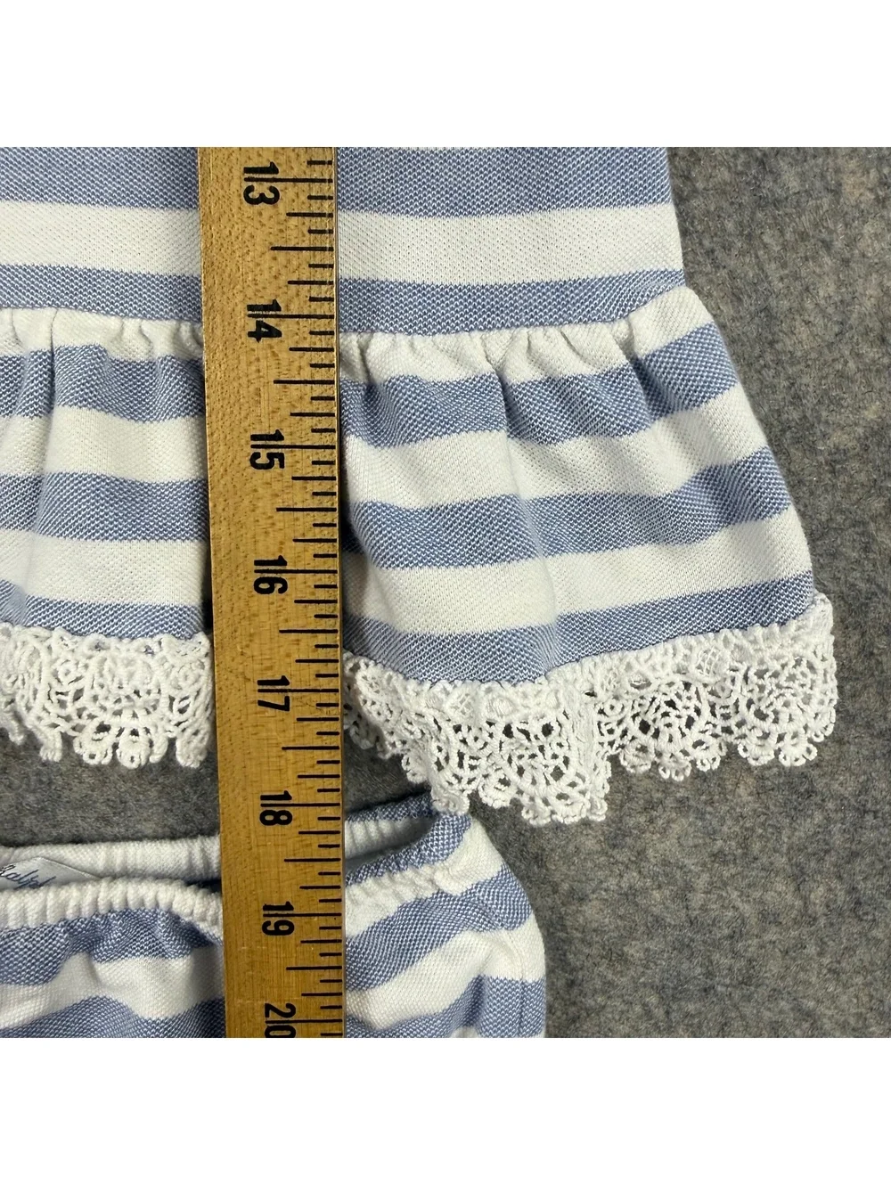 Ralph Lauren Sleeveless Polo Dress With Bloomers Blue White Stripe 24 Months 017